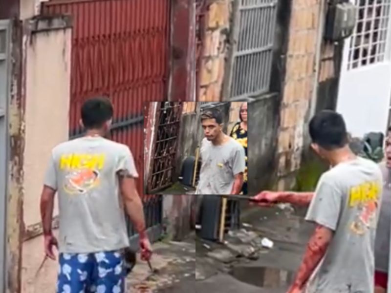 Veja momento que homem é esfaqueado até a morte pelo irmão