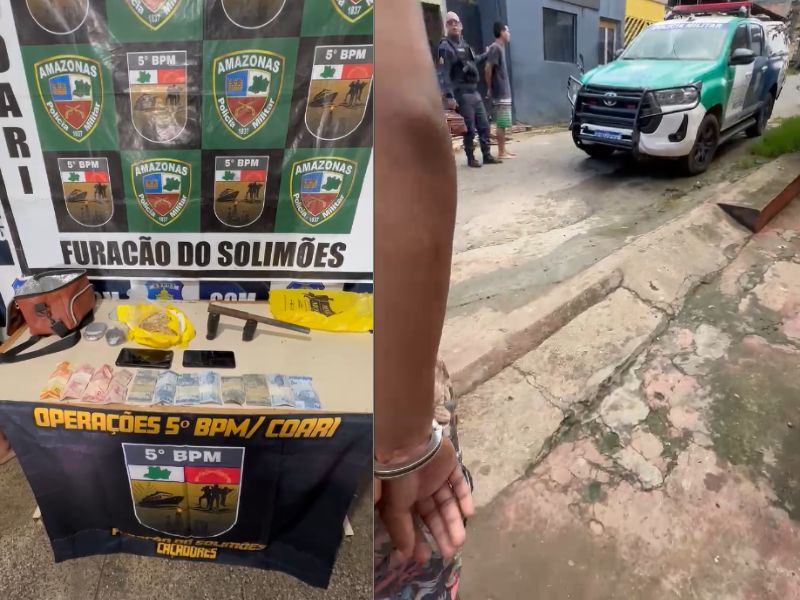 integrantes de organização criminosa são presos com arma e drogas no Amazonas