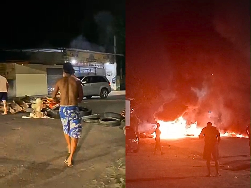 Moradores do Tarumã fecham avenida e exigem resposta da Amazonas Energia por apagão de 12h