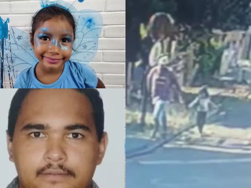 Vídeo mostra menina de 6 anos andando com suspeito antes de ser morta