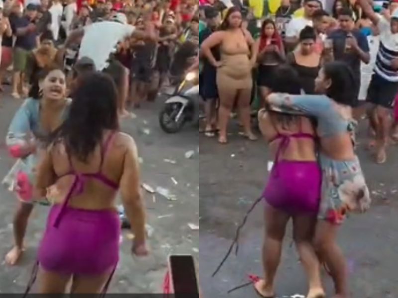 mulheres armadas com garrafas protagonizam briga em adega clandestina de Manaus