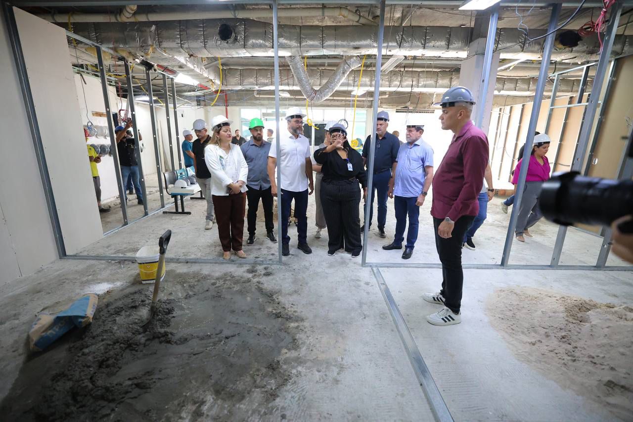 Obras no Platão Araújo e no Complexo Hospitalar Sul avançam para modernizar rede de saúde em Manaus