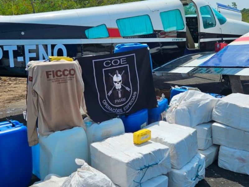 PF e forças de segurança apreendem 400 kg de drogas no Amazonas