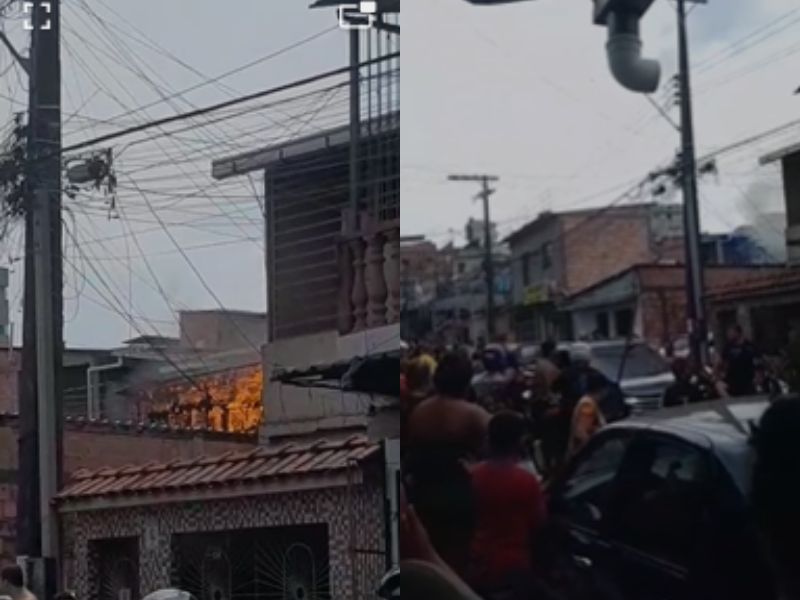 incêndio atinge casa na Compensa e ameaça outras residências